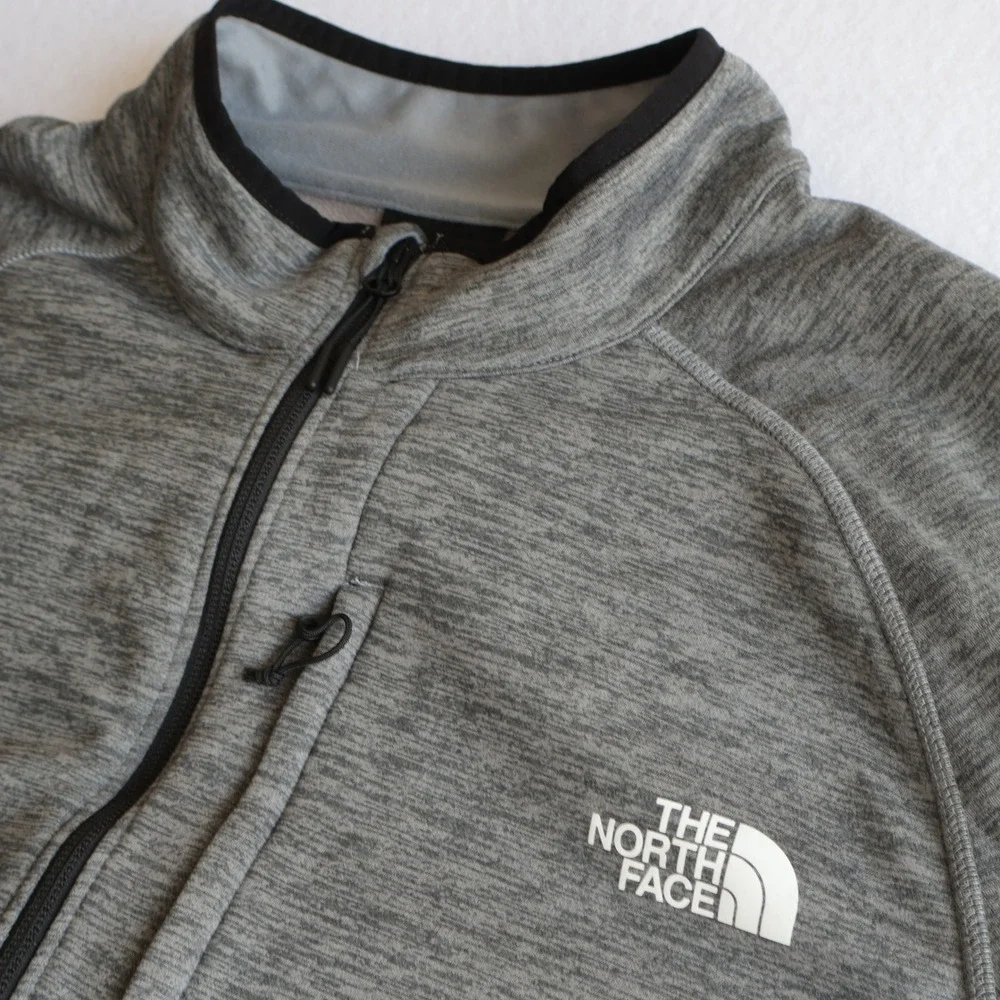 The North Face Mens XXL Grey Heather 1/4 Zip Pullover Fleece Mock Neck Jacket